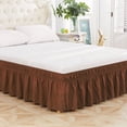 thumbnail image 1 of Discount Violete Bed Skirt Wrap Around Elastic Ruffles with Elastic Belt, 1 of 2