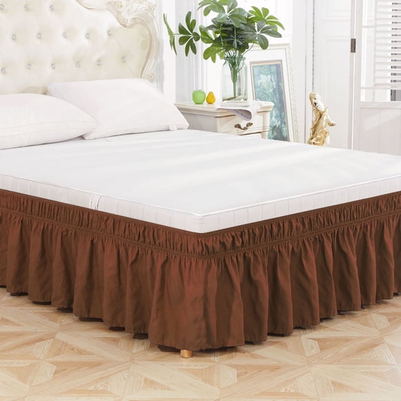 Sales Today Clearance! Bed Skirt Wrap-Around Elastic, Ruffled Elastic Belt for Bed, Queen/King Size Bed Cover, Soft and Comfortable for Bedroom Decor, Easy to Install, Machine Washable