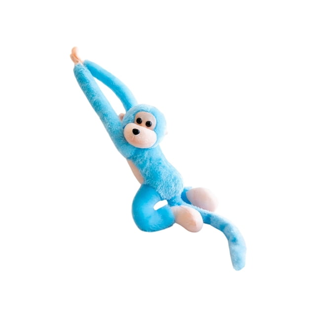 Blue 24 Inch Plush Monkey Stuffed Animal Long Arm Toy Soft Doll Hanging Decor For Kids Room