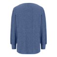 thumbnail image 3 of Meichang Cyber and Monday Deals, Puff Long Sleeve Shirts for Women Plus Size Square Neck Ribbed Knit Tops Solid Loose Fit Side Slit Hem Blouses Spring Trendy Women Tunic Tops, 3 of 4