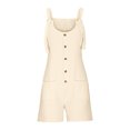 thumbnail image 5 of Kcodviy Short Rompers for Women Rompers Summer Casual Button Rompers Harem Jumpsuit for Women Overalls Jumpsuit Shorts Button Pajama Jumpsuits for Women Rompers, 5 of 5