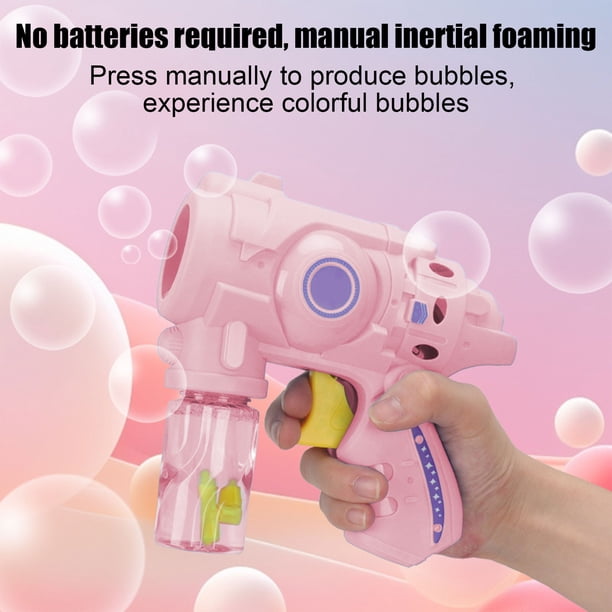 2 Pièces Pistolets à Bulles pour Enfant, 21 Orifices Machine a Bulles avec éclairage LED, Machine à Bulles Automatique avec 2 Bouteilles de Solution, Jouet Extérieur pour Mariage, Anniversaire, Fête