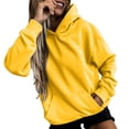 thumbnail image 2 of Women's Slim Pullover Hoodies - Artificial Short Velvet Sweaters, Long Sleeve with Pockets, Suitable for Winter and Fall, 95% Polyester, Multiple Sizes, 2 of 5