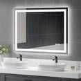 thumbnail image 2 of USHOWER Miroir de Salle de Bain Moderne à DEL 48 X 36 Po - Miroir de Meuble-Lavabo Rétroéclairé Intelligent avec Antibuée, Lumières à Intensité Réglable, Mural, Verre Trempé 1/5 Po, 2 of 4