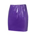 thumbnail image 1 of Mini Jupe en Cuir PU Taille Haute Robe Courte Moulante pour Femmes, 1 of 5
