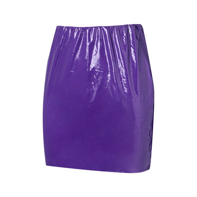 Mini Jupe en Cuir PU Taille Haute Robe Courte Moulante pour Femmes