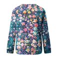 thumbnail image 5 of KIHOUT Chandails Molletonnés pour Femmes en Liquidation, Hauts Blouse à Manches Longues d'Automne et d'Hiver à Col Rond à Imprimé Floral, Coupe Ample, Taille P-2TG, 5 of 5