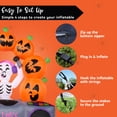 thumbnail image 4 of Joyfy 6 FT (183cm) Halloween Inflatable Pumpkin Skeleton with Colorful LEDs and Music Decorations with Build-in LEDs,Outdoor Halloween Ghost Decorations Blow up Yard Decorations, 4 of 8