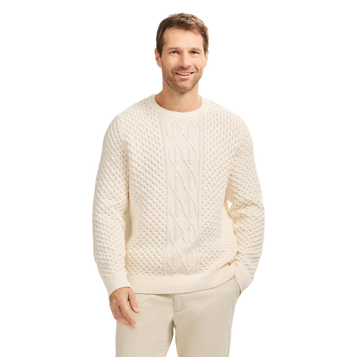 Chandail col rond style pêcheur pour homme IZOD, Tailles P-XXL