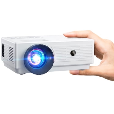 Mini Projector 1080P Portable Projector, Compatible with iOS/Android/ Windows/TV/HDMI/USB White 1PC