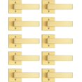 thumbnail image 1 of Levier de Porte en Or Brossé Sans Verrou, Poignée de Porte Réversible Sans Verrouillage pour Porte Droitier/gauche, Ensemble Robuste de Levier Carré pour Usage Intérieur/extérieur, 1 of 9