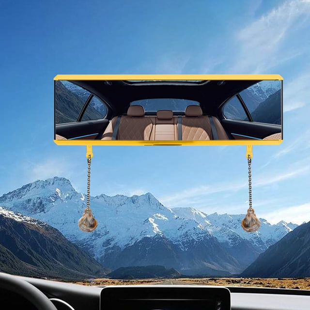 TIMIFIS Rearview Mirror Car Curved Rearview Mirror 360 Degree Rotatable Adjustable Car Suction Cup Wide Angle Conversion Mirror Suitable for All Auto Glass Installation Use Car Accessories