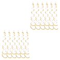 thumbnail image 4 of VONKY 6pcs/set Customized Spiral Pendant For DIY Decoration Safe Ingredients Exquisite Craft Birthday Star Spiral Pendant PVC Gold 2Set, 4 of 5