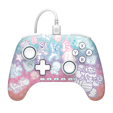 Manette câblée Advantage PowerA pour Nintendo Switch 2 - Royaume Champignon
