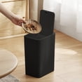 thumbnail image 1 of Dvkptbk bathroom trash can Bathroom Trash Can with Lid, Small Garbage Can with Press Lid, Plastic Wastebasket with Popup Lid for Toilet, Office, Bedroom, Living Room, 1 of 8