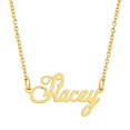 thumbnail image 1 of KISPER 18K Gold Plated Stainless Steel Personalized Name Pendant Necklace, Stacey, 1 of 6