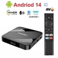 thumbnail image 2 of Boîtier TV Intelligent ATV Android 14 4 Go 64 Go AV1 S905W2 Quadricœur WIFI Double Télécommande Vocale 2 Go 16 Go Lecteur Multimédia 8K 4K Décodeur, 2 of 4