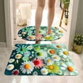 thumbnail image 4 of Binwennn Small Area Rug for Bedroom Floral Tech Fabric Bath Mat Set Entrance Mats Absorbent Door Mats 2 Piece Set For Bathroom & Entryway, 4 of 6