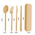 thumbnail image 2 of TIMIFIS Camping Tableware Wheats Straw Knife, Fork and Spoon Three-Piece Set, Camping Out Convenient Tableware Set, Children's Tableware Gifts Camping & Hiking, 2 of 5