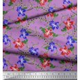 thumbnail image 3 of Soimoi Rayon Fabric Leaves & Azalea Floral Decor Fabric Printed Yard 42 Inch Wide, 3 of 3