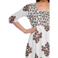 thumbnail image 3 of Moomaya Robes Imprimées à Manches 3/4 pour Femmes Vêtements Indiens Tunique Longue, 3 of 5