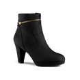 thumbnail image 1 of Unique Bargains Women's Zip Round Toe Heel Ankle Boots, 1 of 8