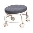thumbnail image 3 of Tabouret à Poulie à Siège Rond à Rouleau Bas, Robuste, Petit, Confortable, Bas, Noir, 3 of 8