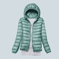 thumbnail image 2 of RKSTN Puffer Jacket Womens Winter Fashion Solid Color Lightweight Hooded Short Korean Style Jacket Plus Size Full Zipper Warm Jacket with Pockets, 2 of 7