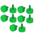 thumbnail image 1 of Unique Bargains Vis à Pouce en Alliage d'Aluminium pour Ordinateur PC Graphique Vert M3x6mm 10 Pcs, 1 of 1