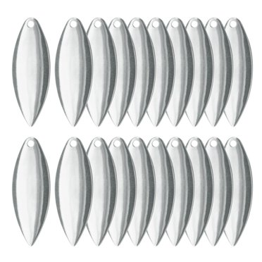 20pcs Metal Fishing Lures Spinner Blades DIY Kit Spinner Baits Parts Accessories D