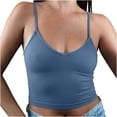 thumbnail image 1 of Timegard Cropped Camisole Tank Tops for Women V Neck Spaghetti Strap Shirts Sleeveless Solid Color Top, 1 of 6