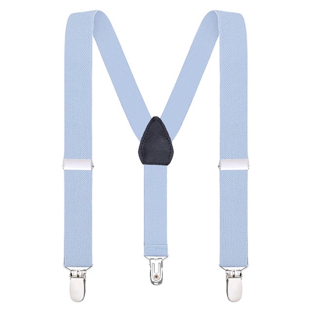 Buyless Fashion Adjustable Suspenders for Kids Toddlers Baby Elastic Solid Color 1 Inch - Y Back Design