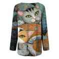 thumbnail image 5 of Costumes d'Halloween pour Femmes 2023 en Liquidation T-Shirt à Col Rond Oversize pour Femmes T T-Shirts à Imprimé d'Halloween T-Shirt à Manches Courtes Blouse Hauts, 5 of 5