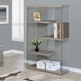 thumbnail image 1 of Monarch 4 Shelf Glass Bookcase in Dark Taupe, 1 of 2