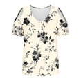 thumbnail image 4 of Soki Women's Off Shoulder Tee Clearance Blouses Short Sleeved V-Neck Fashionable Tops, 4 of 6