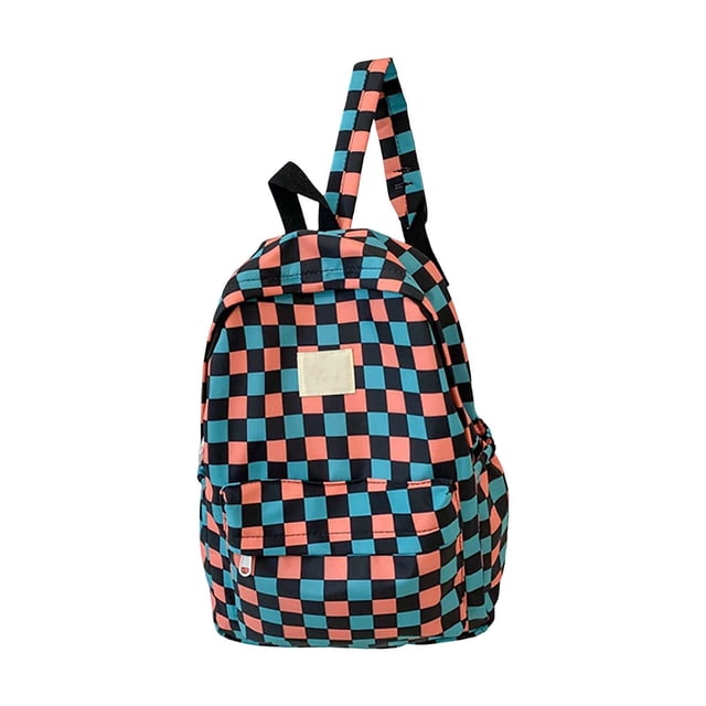 Btomtd Checkerboard Backpack Red Plaid School Bag Korean Style Backpack Casual School Backpack For Trendy Backpack Lightweight School Backpack Cute