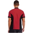thumbnail image 2 of TiaoBug Unisex Chef Jacket Double Breasted Short Sleeve Chef Coat Hotel Restaurant Kitchen Work Wear Burgundy M, 2 of 5