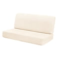 thumbnail image 4 of mmirethe RV Dinette Cushion Covers Easy Fitted Dark Stretch Slipcover Seat Sofa RV Elastic Gray Beige, 4 of 5