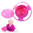 thumbnail image 3 of Gyro Bowl Practical Design Children Balanced Smooth Novelty Food-grade PP Tools Anti-splash Feeding Dishes Baby Tableware Funny Gift Red, 3 of 8