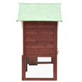 thumbnail image 2 of vidaXL Rabbit Hutch Mocha and White 140x63x120 cm Solid Firwood, 2 of 5