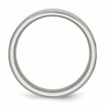thumbnail image 2 of Bague en Acier Inoxydable Bordure Crantée 8mm Bande Polie Taille 8.5, 2 of 6