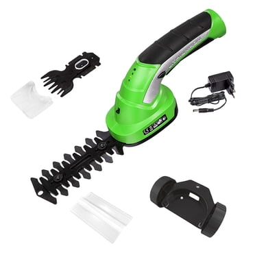 jinwen Tondeuse à Haies Sans Fil 2 en 1 avec Batterie Rechargeable, Cisaille à Gazon pour Pelouse