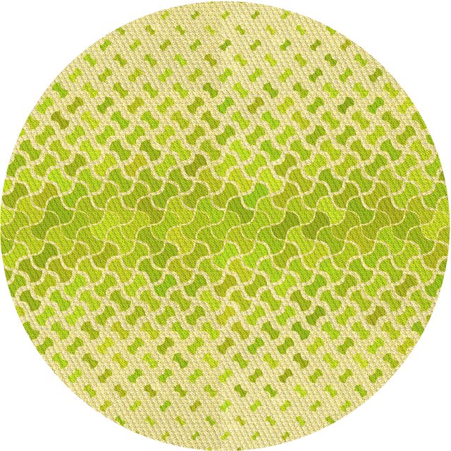 Ahgly Company Tapis Rond Lavable en Machine Intérieur Transitionnel Vert, 5 Pieds Rond