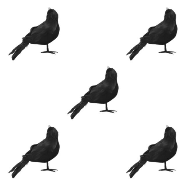 Shengyu Halloween Party Decoration - Clear Texture And Festive Ambiance Simulation Crow Crooked crow 5Set