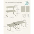 thumbnail image 2 of SONGMICS Cabinet Organizer Shelf, Set of 2 Kitchen Counter Shelves, Kitchen Storage, Spice Rack, Stackable, Expandable, Metal and Engineered Wood, Cappuccino Beige, 2 of 5