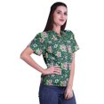 thumbnail image 3 of Moomaya Chemise à Manches Mi-Longues Imprimée pour Femmes, Col Boutonné, Haut Décontracté, 3 of 5