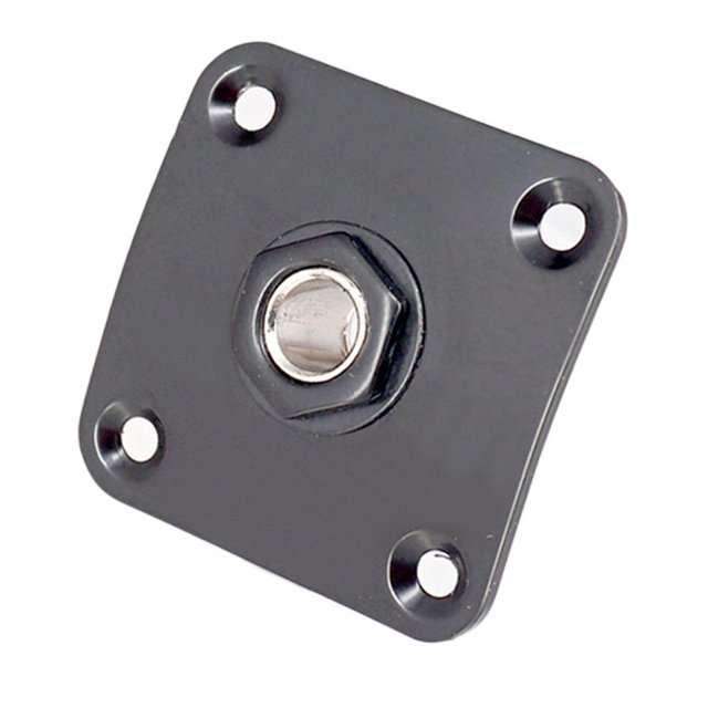 Milaget Electric Guitar Plate Socket Cover Square for LP Guitar Bass Part Black