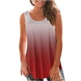 thumbnail image 1 of Yuyuzo Débardeurs pour Femmes Été Sans Manches T-Shirt Décontracté Col Rond Chic Color Block Blouse Fluide de Plage, 1 of 6