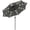 Charcoal Gray, variant on Outsunny 9ft Solar Patio Umbrella with LED Lights Tilt Canopy, Black