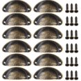 thumbnail image 1 of 12Pcs Cup Pull Shell Handles Half Moon Kitchen Cupboard Cabinet Door Drawer, 1 of 9